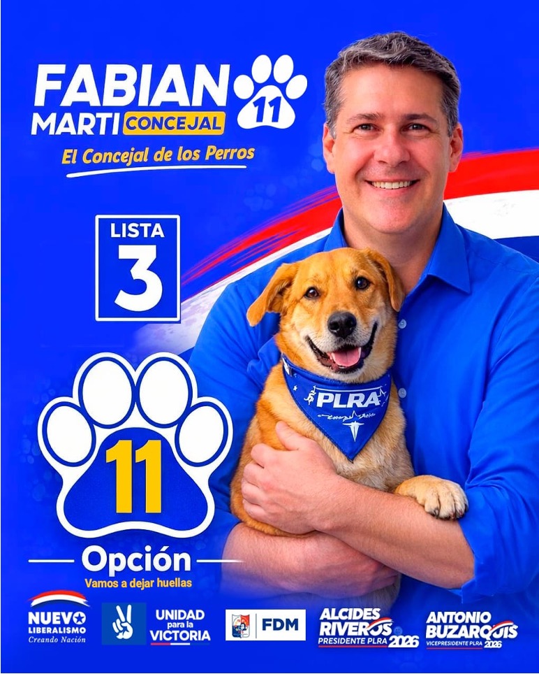 Fabián Martí con mascota